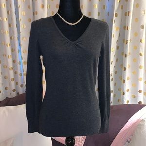 Size S Tribal V Neckline Gray Sweater